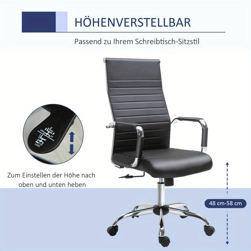 Ergonomische Bureaustoel – Bureaustoel – Kantoorstoel – Werkstoel – Stoel – Metalen Frame – Verstelbare Hoogte & Rugleuning – Memory Foam – Gemakkelijk Schoon Te Maken