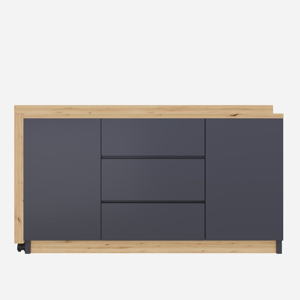 Bureau – Inklapbaar Bureau – Mobiel Bureau – Werkplek – Kantoortafel – Ruimtebesparend Ontwerp – 4 cm Dikte Tafelblad – Zwenkwieltjes Met Vergrendeling