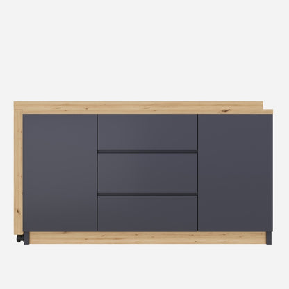 Bureau – Inklapbaar Bureau – Mobiel Bureau – Werkplek – Kantoortafel – Ruimtebesparend Ontwerp – 4 cm Dikte Tafelblad – Zwenkwieltjes Met Vergrendeling