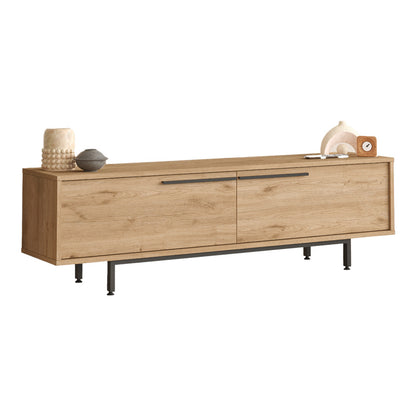 Kast – Dressoir – Opbergmeubel – Tv-meubel – Sideboard – Wit – 2 Deuren – Compact Formaat 160x36x45 cm – Stevige Poten