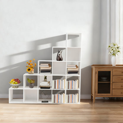 15-Cube L-Shaped Storage Bookcase | Plastic Freestanding Organizer for Home & Office, Contemporary Style by NaMaSyo, Corner Shelves