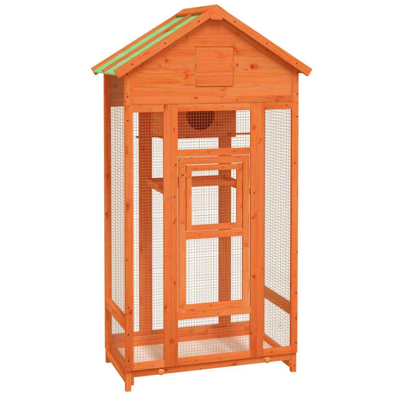 Brown Birdhouse 91.5x53x170cm Solid Pine Wood