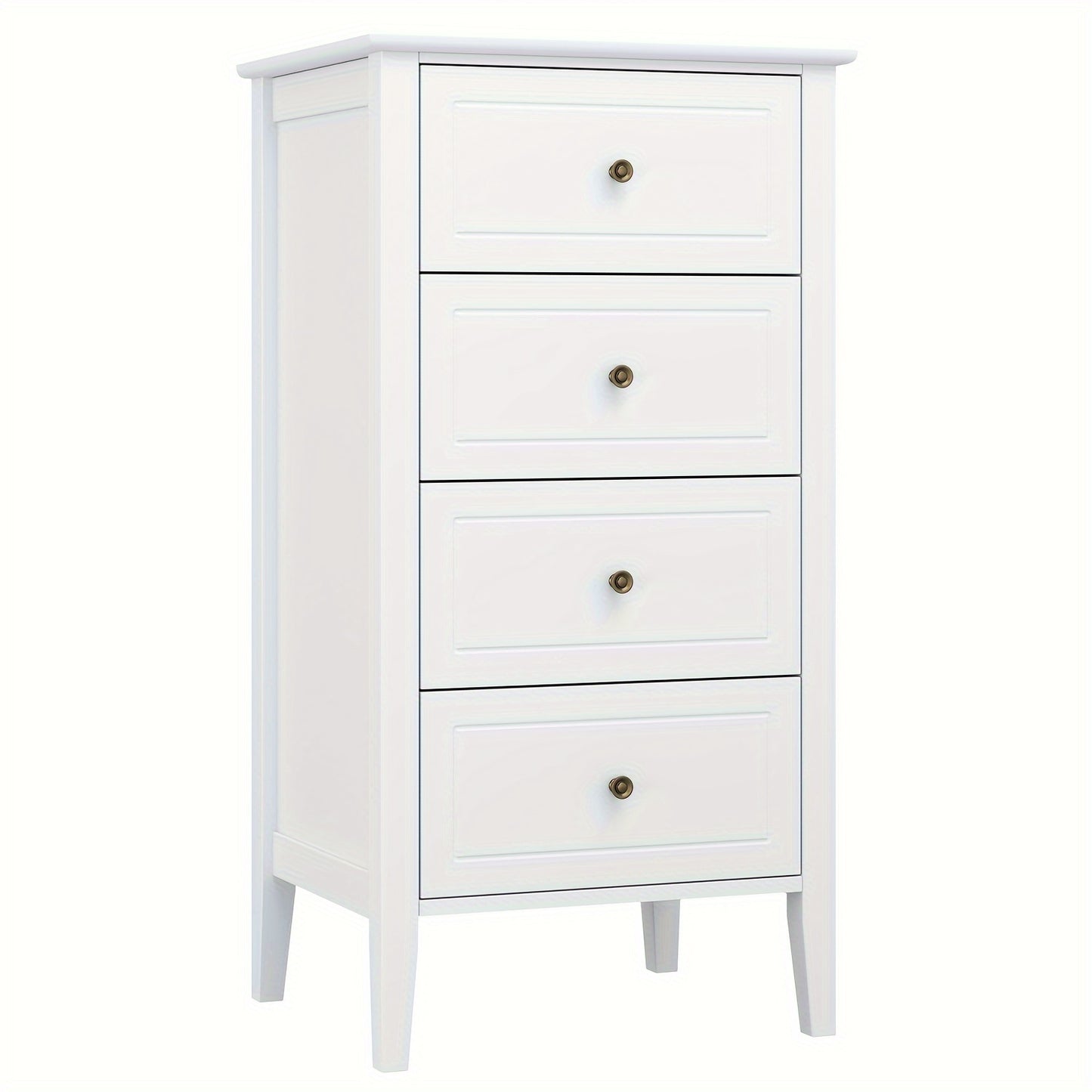 Ladekast – Ladeblok – Dressoir – Opbergkast – Kommode – Modern Wit – 5 Lades – MDF & Massief Hout – Ruimtebesparend Compact Design – Geruisloze Laden