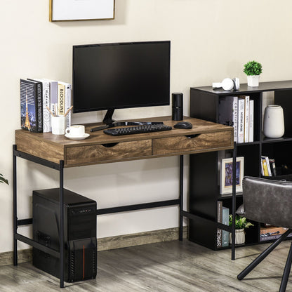 Industriële Bureau – Werktafel – Computertafel – Bureau Met Laden – Stijlvol Bureau – Groot Werkoppervlak 110x55 cm – Stevig Metalen Frame