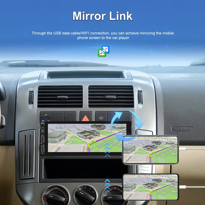 Multimedia Autoradio – Auto Radio – 1DIN Speler – Dashboard Speler – Car Stereo – 6,86 Inch HD Scherm – Bluetooth 5.0 Connectiviteit