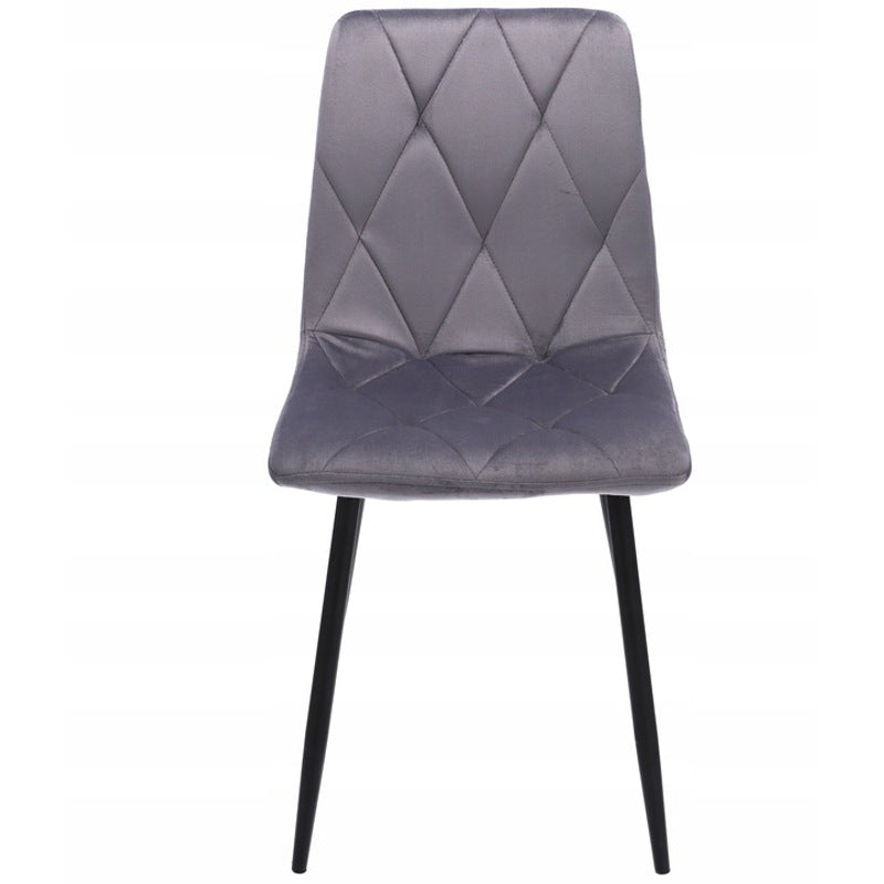 Eetkamerstoel – Stoel – Kuipstoel – Designstoel – Set van 4 – Velours Bekleding – Met Metalen Poten – Zithoogte 47 cm – Max. Draagkracht 130 kg