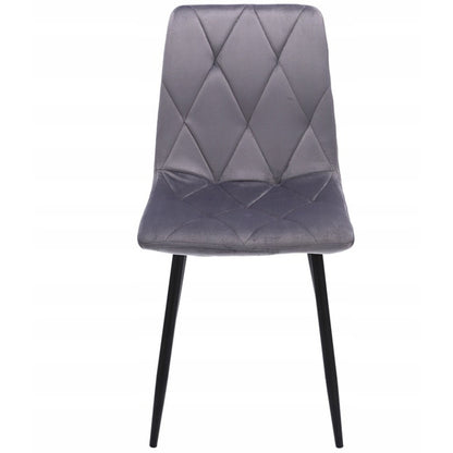 Eetkamerstoel – Stoel – Kuipstoel – Designstoel – Set van 4 – Velours Bekleding – Met Metalen Poten – Zithoogte 47 cm – Max. Draagkracht 130 kg