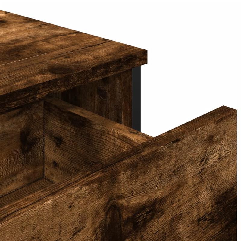 Smoked Oak Sideboard 97x32, 5x74, 5cm in Multilayer Wood Removable and durable