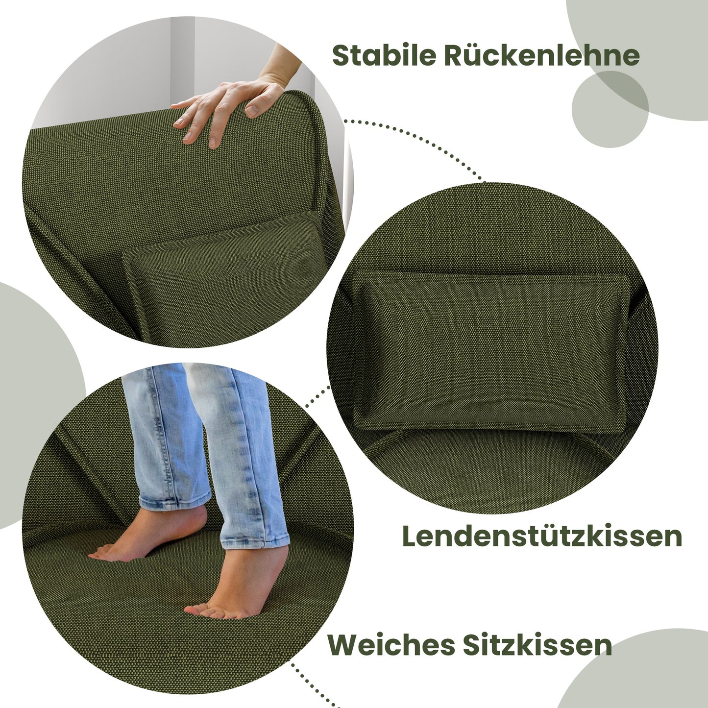 Relaxfauteuil – Ligstoel – Loungestoel – Zitzak – Fauteuil – Ergonomisch Comfort – Licht Beige Chenille Bekleding