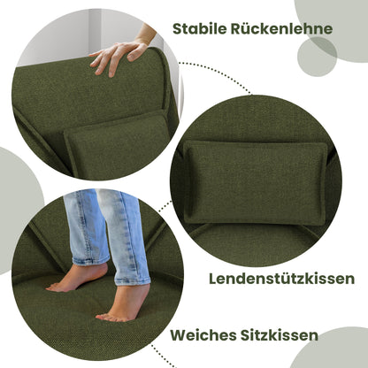 Relaxfauteuil – Ligstoel – Loungestoel – Zitzak – Fauteuil – Ergonomisch Comfort – Licht Beige Chenille Bekleding
