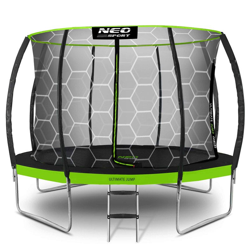 Trampoline – Tuintrampoline – Springkussen – Springmat – Buitenspeelgoed – 374 cm Ø – Inclusief Veiligheidsnet – Max 150 kg Belastbaar