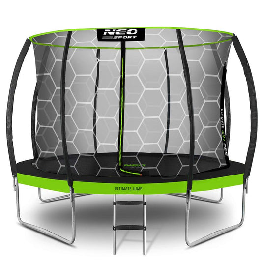 Trampoline – Tuintrampoline – Springkussen – Springmat – Buitenspeelgoed – 374 cm Ø – Inclusief Veiligheidsnet – Max 150 kg Belastbaar