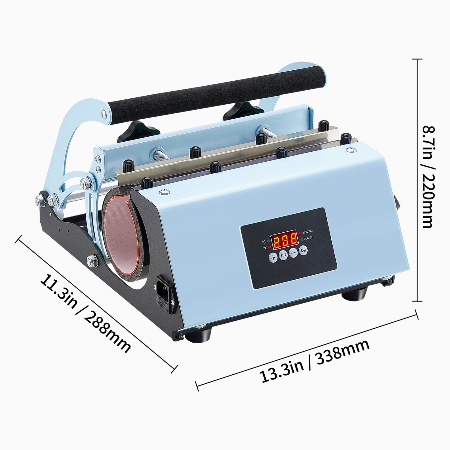 Bekerpers – Mokpers – Sublimatiepers – Thermosflespers – Steel – Geschikt Voor 11-30 Oz Mokken – Touchscreen Met Instelbare Tijd En Temperatuur