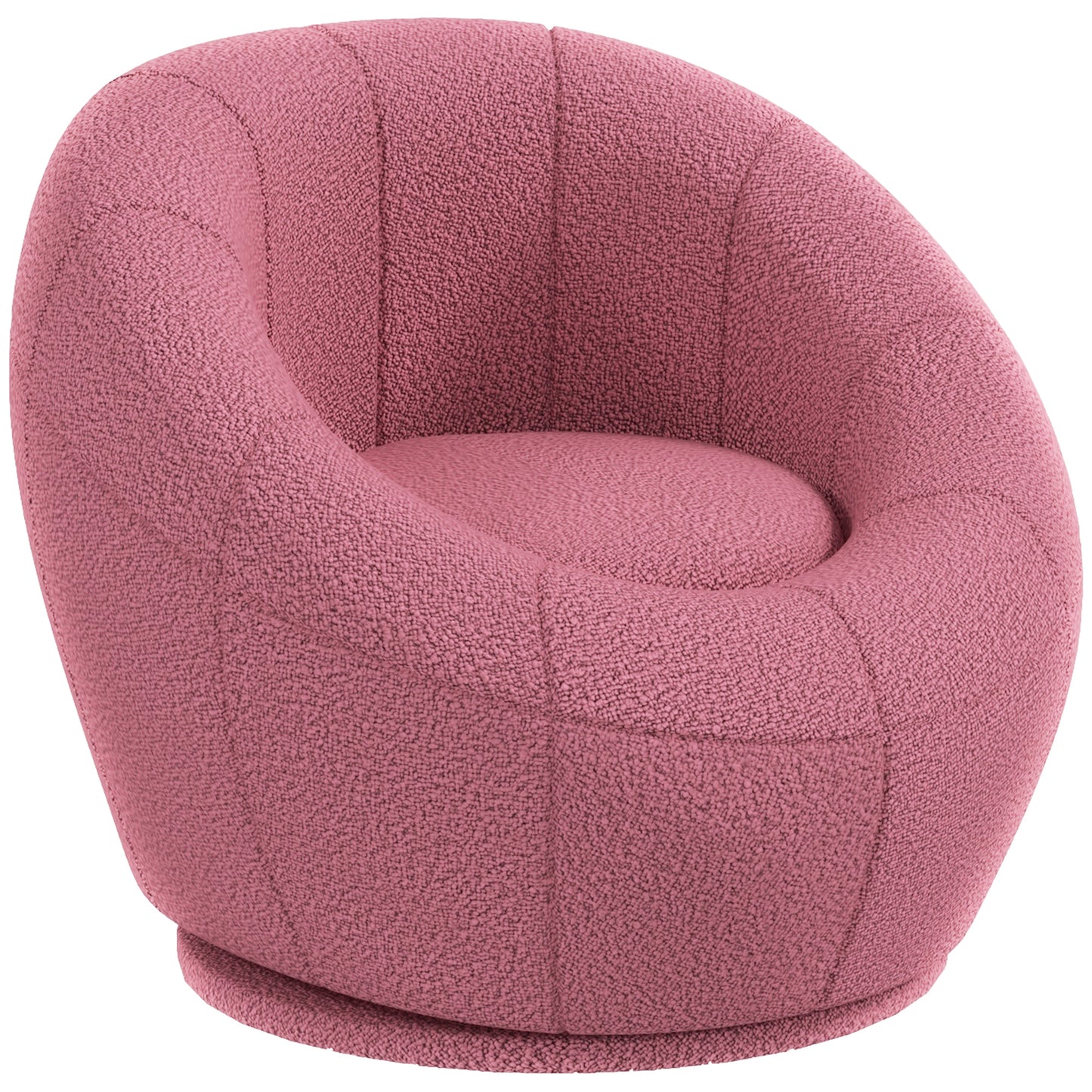 Mini Modern Armchair in Plush with Thick Padding, 60X56X48Cm, Pink