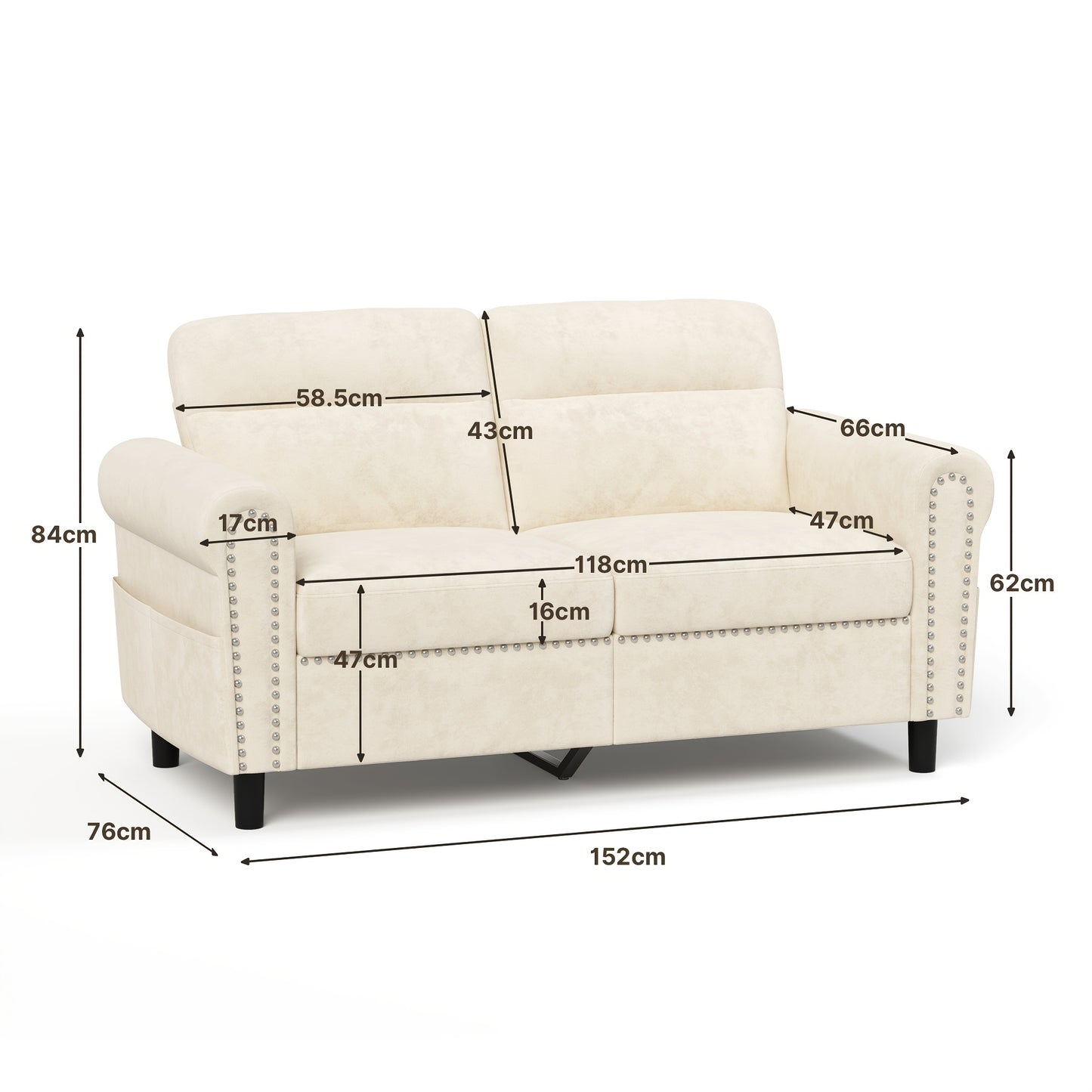Bedframe 120x200 cm – Bedombouw – Slaapkamerbed – Ledikant – Eenpersoonsbed – Donkergrijs – Zachte Rugleuning – Stevige Hout-Metaal Constructie – 20 cm Opbergruimte Onderbed