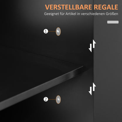 Keukentrolley – Keukenwagen – Werkbladkar – Opslagkar – Kruidenrek – Zwart – Ruim Werkblad 109x40 cm – Ingebouwde Handdoekhouder