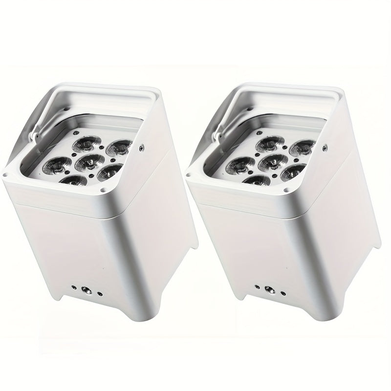 2 Stuks LED Par Licht – RGBWA+UV Podiumverlichting – DJ Licht – Feestverlichting – Disco Licht – Met Ingebouwde Accu – 108W Krachtige Batterij – DMX & Geluidsgestuurd