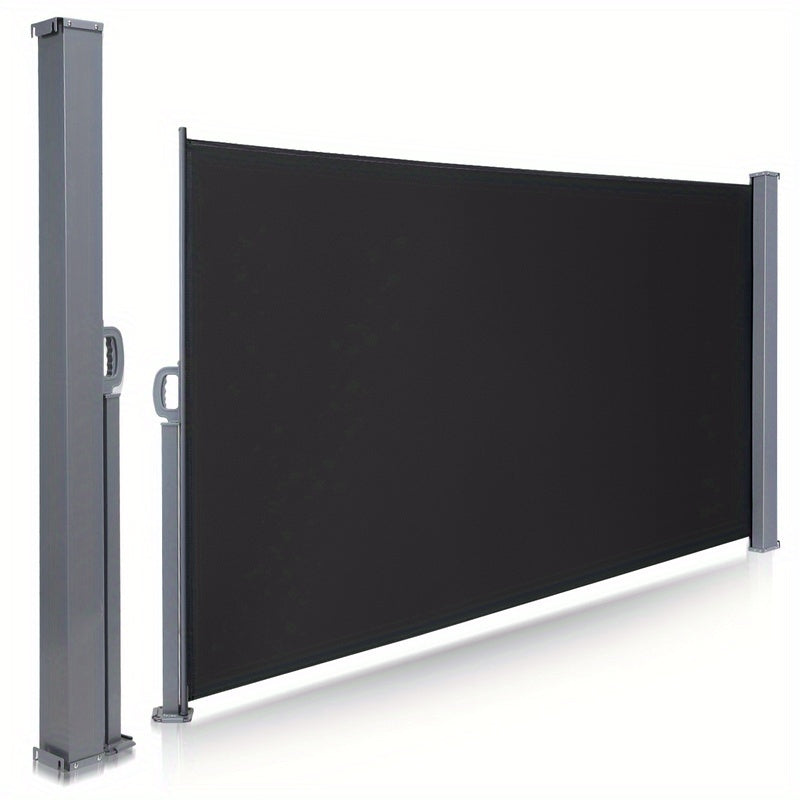 Zijscherm Balkon – Uittrekbaar Windscherm – Privacy Scherm – Zonnescherm – Tuinscherm – 140x300 cm – Stevig Aluminium & Stalen Frame – UV-bestendig met 71-80% Schaduw