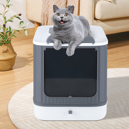 Kattenbak – Kattentoilet – Kattentoilet Trainingsset – Kattentoilet Trainingssysteem – Kattentoilet Kit – Ruimtebesparend Design – Hygiënisch ABS Materiaal 35x45x37 cm