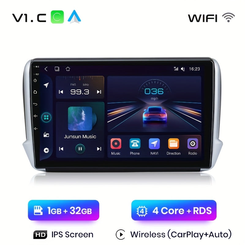 Autoradio – Multimedia Speler – Android Auto – Smart Radio – 2 Din Systeem – 10 Inch Touchscreen – Wifi Connectiviteit – 1GB RAM 32GB Opslag