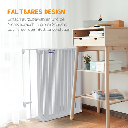 Puppyren – Hondenren – Speelren – Puppybox – Hekwerk – Stalen Frame – Dubbel Slot – 90 cm Hoog – Wit – Inklapbaar – Modulair