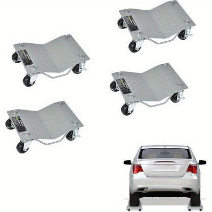 Krik – Hefplateau – Autokrik – Garagekrik – Potkrik – Set Van 4 – Stalen Constructie – 500 Kg Draagvermogen Per Plateau