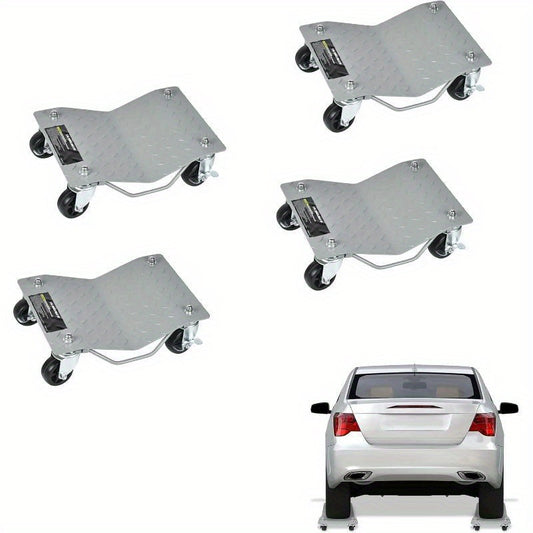 Krik – Hefplateau – Autokrik – Garagekrik – Potkrik – Set Van 4 – Stalen Constructie – 500 Kg Draagvermogen Per Plateau
