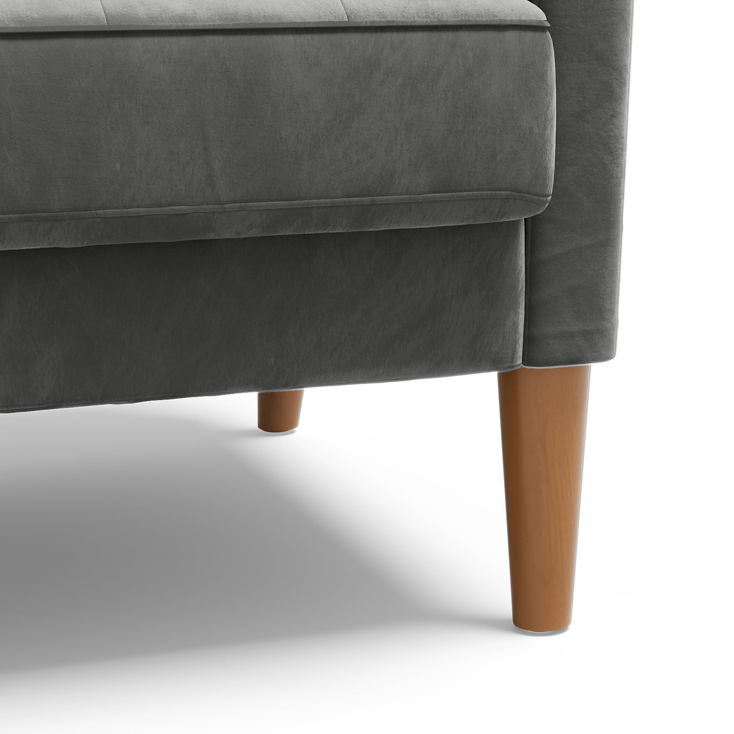 2-zitsbank – loveseat – tweezitsbank – zitbank – tweepersoonsbank – Velvet Bekleding – Inclusief 2 Lendenkussens – Compact Ontwerp – Hardhouten Frame – Blauw