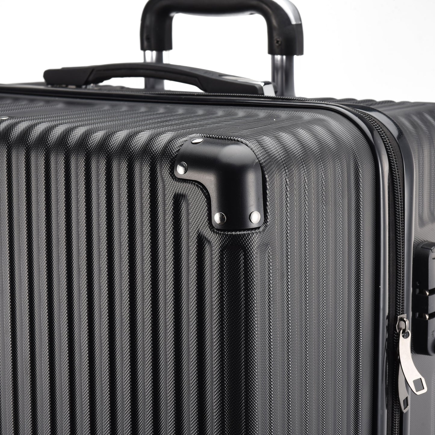 Kofferset – Reiskoffers – Trolleyset – Bagageset – Handbagagekoffer – Lichtgewicht ABS – 3-Delig Met 4 Wielen & Uitschuifbare Trekstang
