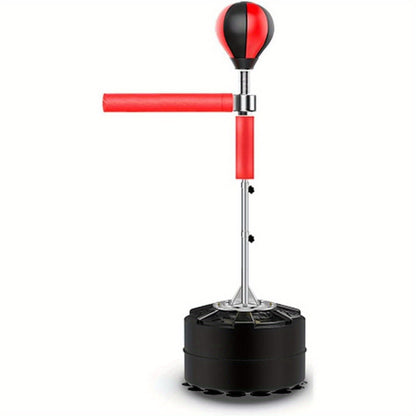 Bokszak – Staande Bokszak – Reflexzak – Punching Ball – Trainingsbokszak – Verstelbare Hoogte 120-190 cm – 360° Draaibare Reactiebalk