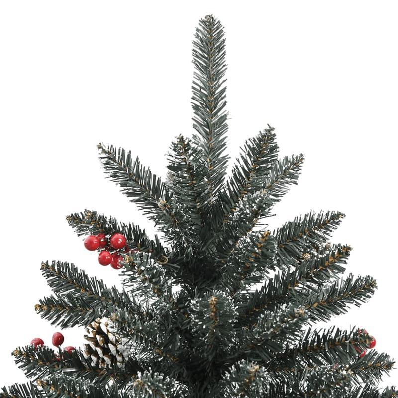 Kerstboom Kunstboom Kunstkerstboom Kunstversiering Nepboom – 210 cm Groen PVC – Natuurlijk Uitziende Dennennaalden – Stevige Metalen Standaard