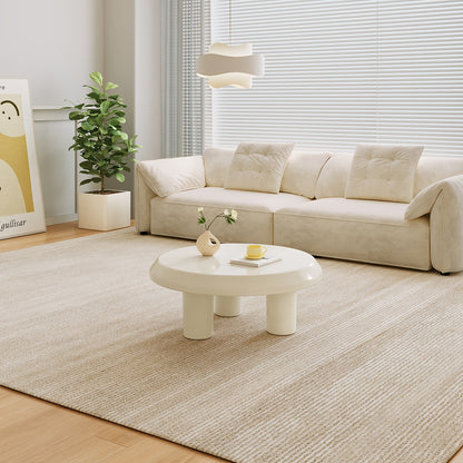 Salontafel – Bijzettafel – Koffietafel – Woonkamertafel – Banktafel – Set Van 2 – Ronde Design – Milky Wit – Compact En Ruimtebesparend – Eenvoudig Te Monteren