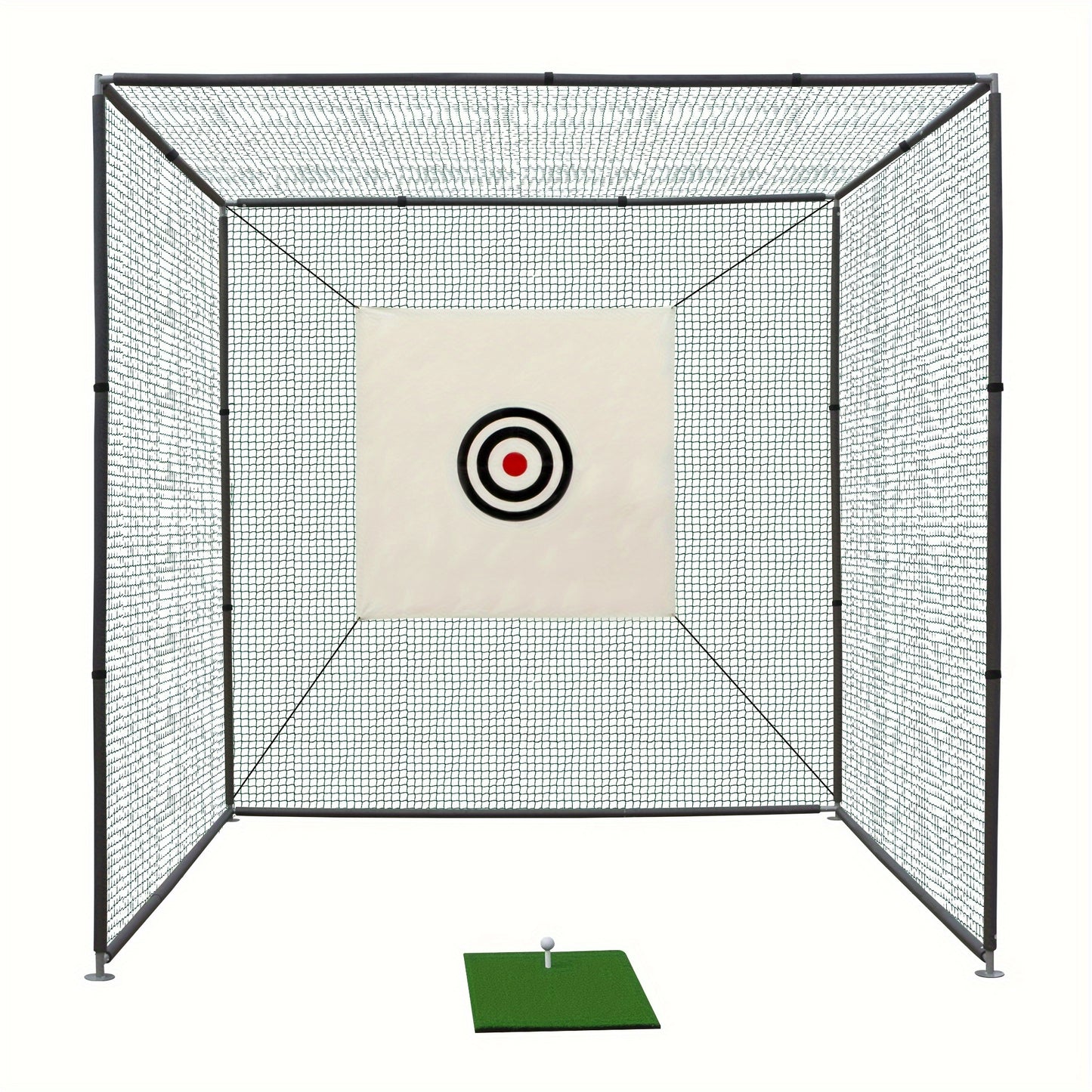 Golf oefenkooi – golf net – slagkooi – oefenkooi – trainingsnet – 3x3x3 meter – stevig stalen frame – scheurvast knotloos net
