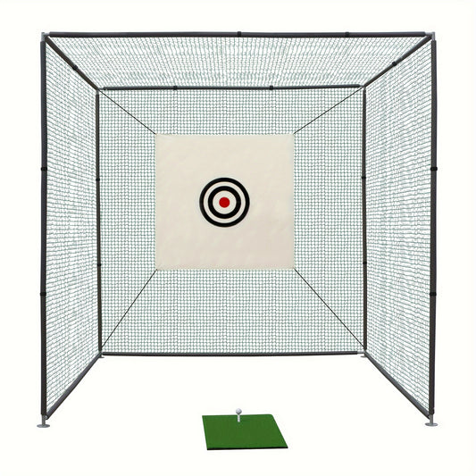 Golf oefenkooi – golf net – slagkooi – oefenkooi – trainingsnet – 3x3x3 meter – stevig stalen frame – scheurvast knotloos net
