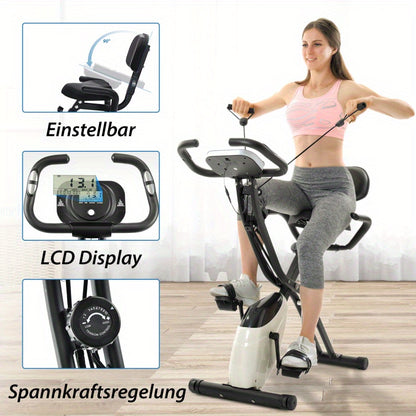 Hometrainer – Inklapbare Fiets – Fitnessfiets – Compacte Hometrainer – Magnetisch Weerstandssysteem – Lichtgewicht Aluminium Frame