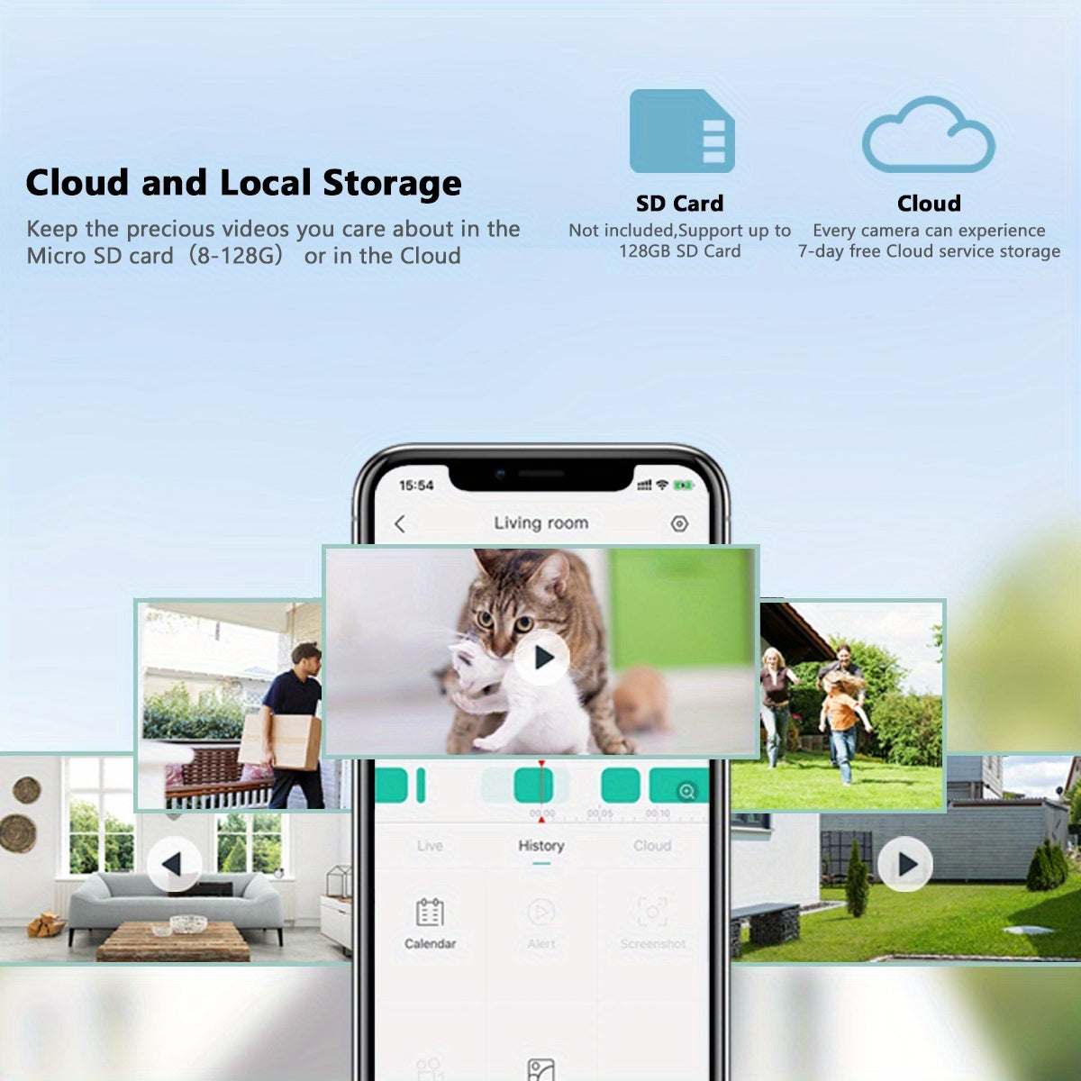 Buiten Zonnecamera – Beveiligingscamera – Draadloze Camera – Tuinbewaking – Wifi Camera – 8 Stuks – Kleurennachtzicht – Tweezijdige Communicatie