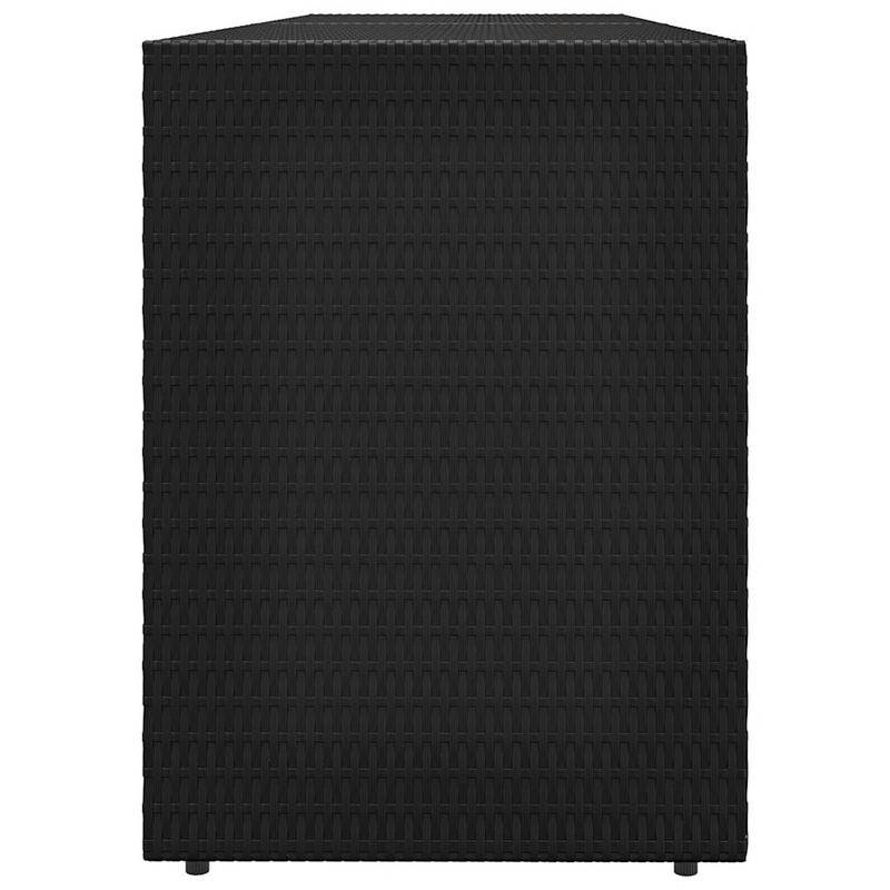 Buitenkast – Tuinopbergkast – Tuinkast – Opbergbox – Berging – Zwart – Poly Rattan – 198 x 55,5 x 80 cm – Duurzaam & Compact