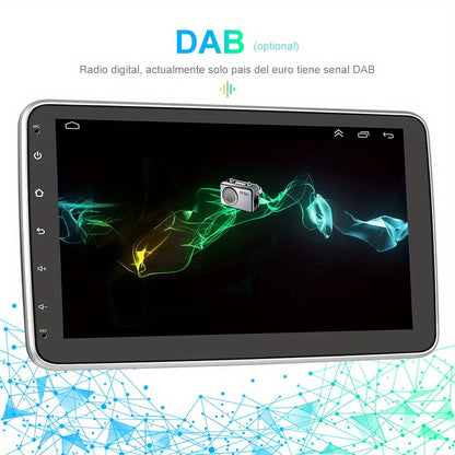 Autoradio Android – Autostereo – 1Din Multimedia – Navigatiesysteem – Car Audio – 10,1 Inch HD Scherm – 180° Draaibaar – Android 15 Met GPS & Spiegel Link