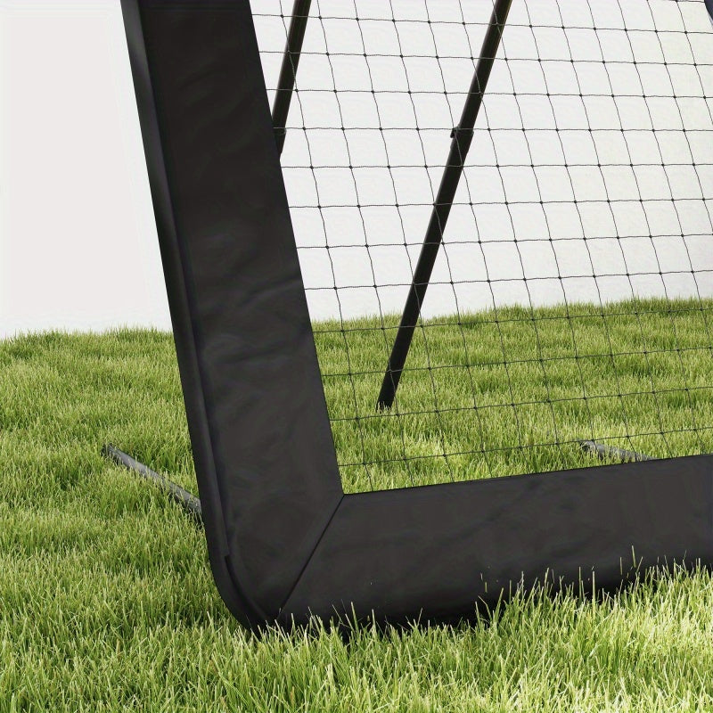 Voetbaldoel – Voetbalgoal – Voetbalnet – Rebounder – Trainingsdoel – Inklapbaar en Verstelbaar – Stevig Metalen Frame 128x118x108-120 cm