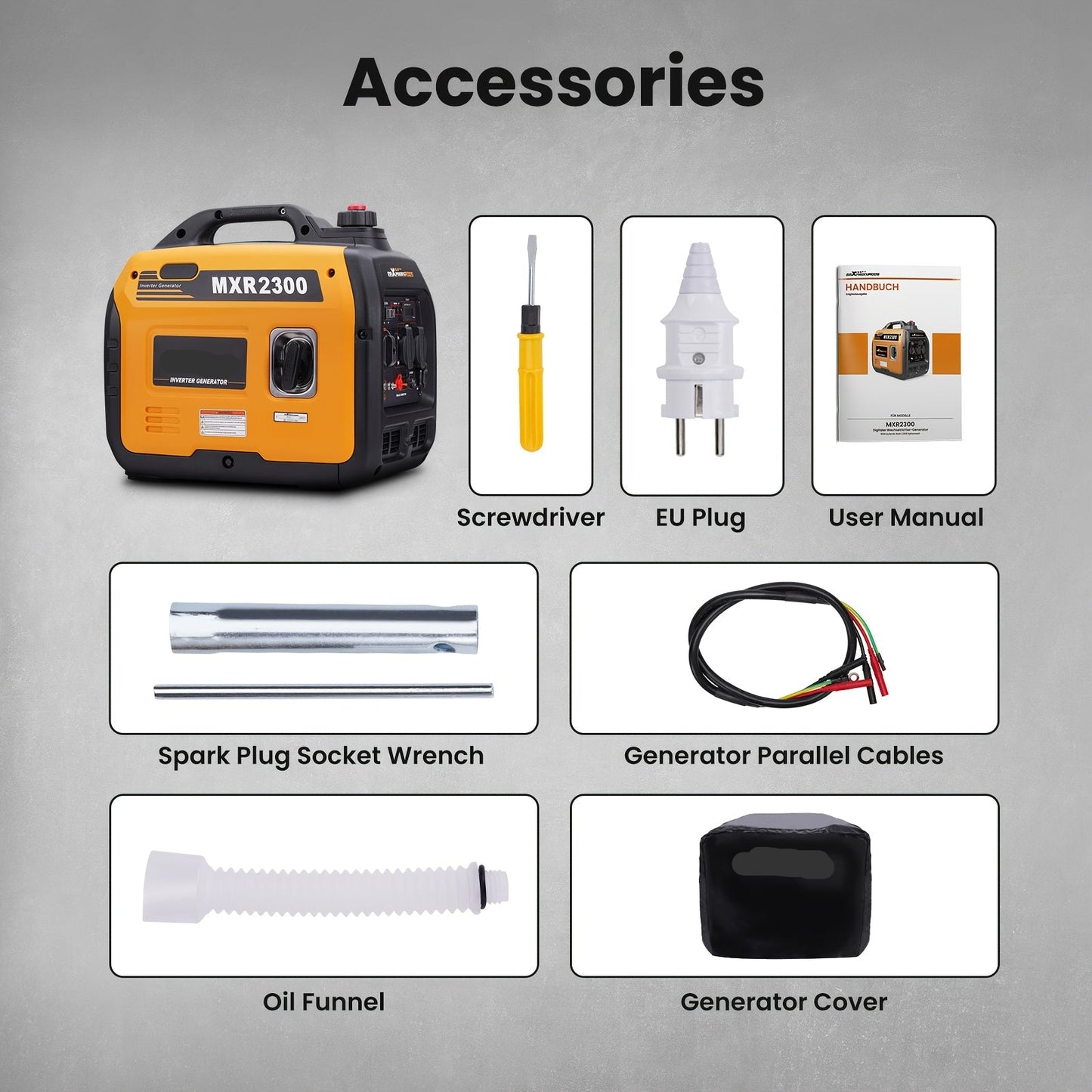 Draagbare Inverter Generator – Stroomgenerator – Generator – Camping Generator – Noodstroom – 2300 Watt – Stil Geluid
