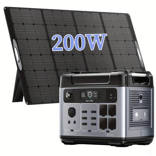 Powerstation – Zonnegenerator – Noodstroomvoorziening – Draagbare Accu – Camping Stroomvoorziening – 2048 Wh Capaciteit – Snelladen 0-80% in 1 Uur