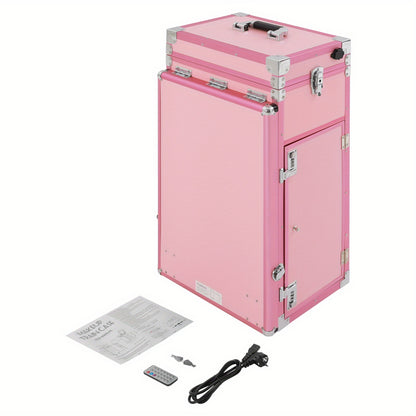Make-up Tafel – Kaptafel – Make-up Organizer – Vanity Tafel – Schminktisch – Roze – Duurzaam ABS Materiaal – Inklapbaar Met Wachtwoordslot