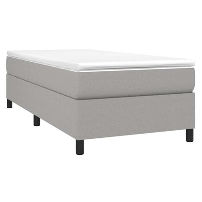 Bed frame without Mattress Grigio Chiaro 80x200cm Tissue Practical, removable, suitable for all seasons, Spacesaving Bed, Versatile Bedding, Stylish Bed Frame, Modern Bedroom, Easy Assembly, Lightweight Construction, Slatted