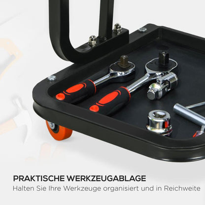Werkkruk – Werkstoel – Montagekruk – Garagekruk – Werkplaatskruk – Stevige Stalen Constructie – Gevoerde Zitting Met Opbergruimte