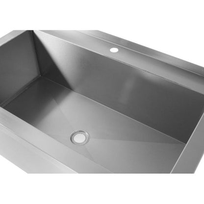 Spoelbak – Gootsteen – Wasbak – Keukenbak – Enkele Kuip – RVS AISI 304 – Geheeld Gelast – 80x70x85 cm – Verstelbare Pootjes
