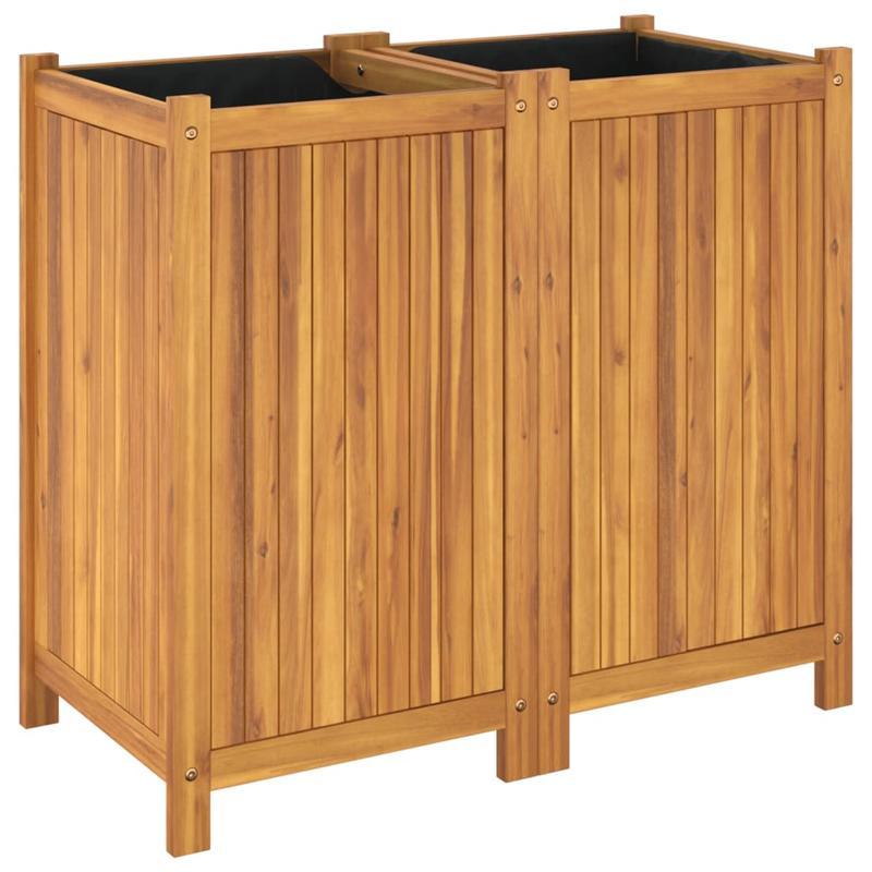 Plantenbak – Bloempot – Plantenpot – Plantenzuil – Tuinbak – Solide Acaciahout – Afmeting 84x42x75 cm