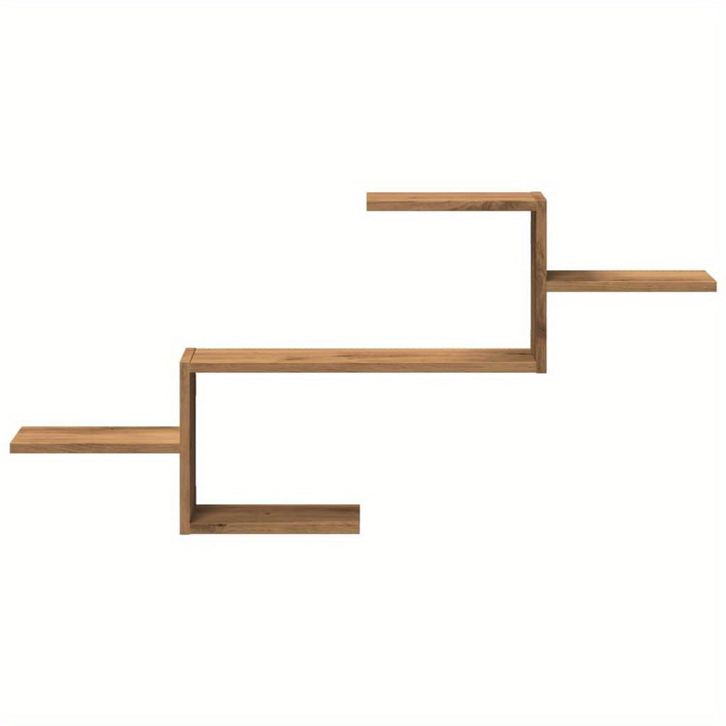 Wandplank – Muurplank – Zwevende Plank – Fotoplank – Ophangplank – Artisan Eikenhout – 104x15x49 cm – Robuust & Duurzaam
