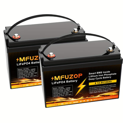 Lithium Accu – LiFePO4 Batterij – 12V Accu – 100Ah Accu – Onderhoudsvrije Accu – Langdurige Capaciteit – Ingebouwd BMS – Lichtgewicht & Duurzaam