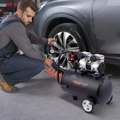 Luchtcompressor – Compressor – Air Compressor – Olievrije Compressor – Mobiele Compressor – Compact Design – 8 Gallon Tank – 90 PSI Druk