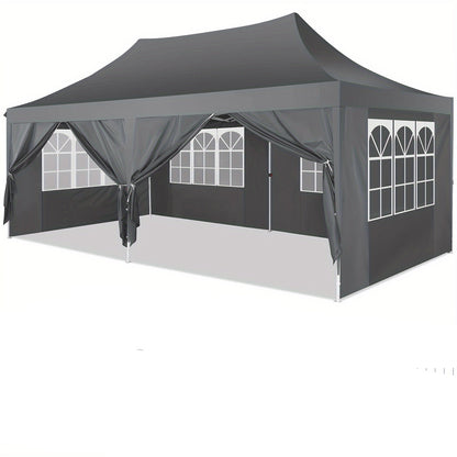 Feesttent – Partytent – Paviljoen – Schaduwtent – Tuintent – Pop-up Tent 3,05x6,1 m – Waterdicht & Verstelbare Hoogte
